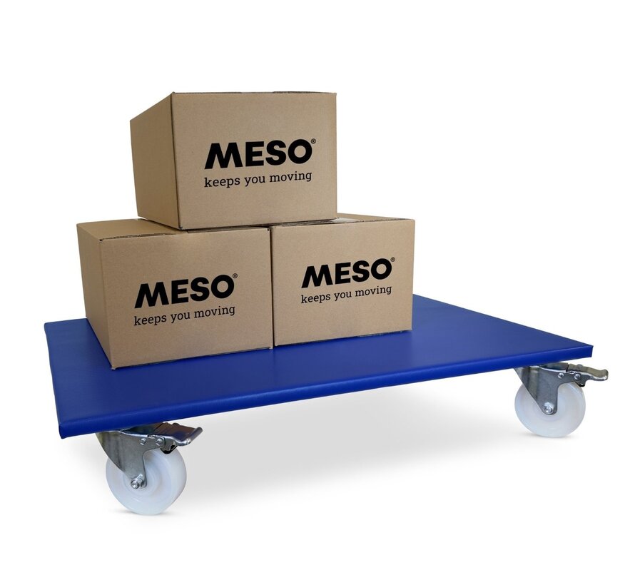 Furniture roller 4 x braked - Nylon wheel - 800mm x 600mm - 400kg