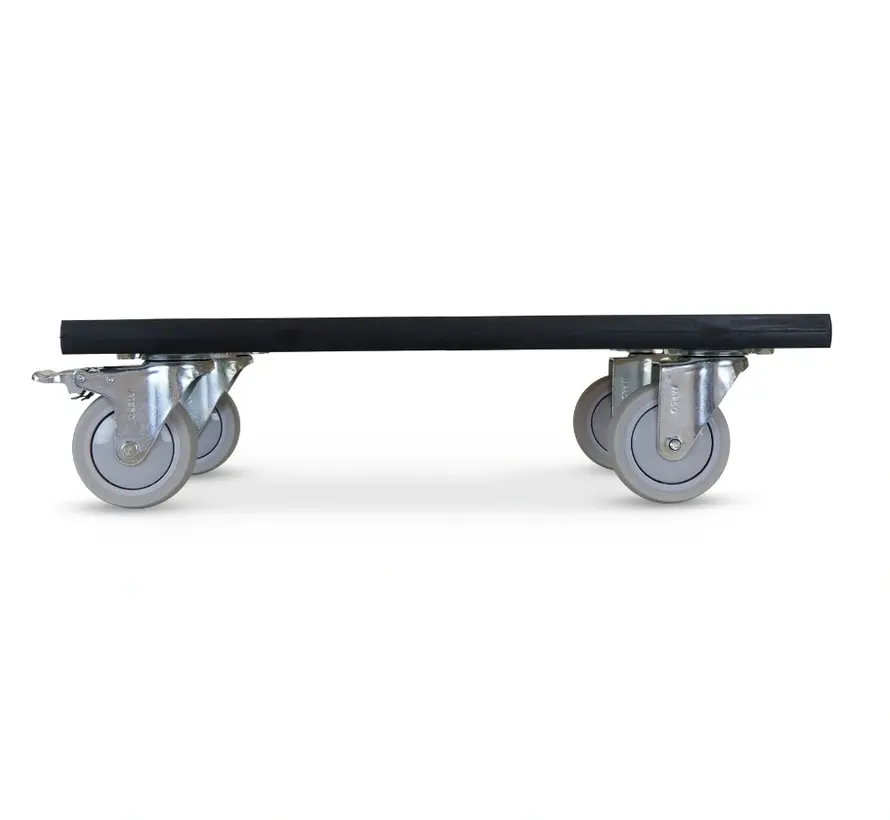 Furniture roller 2 x braked - Rubber wheel - 580mm x 350mm - 350kg