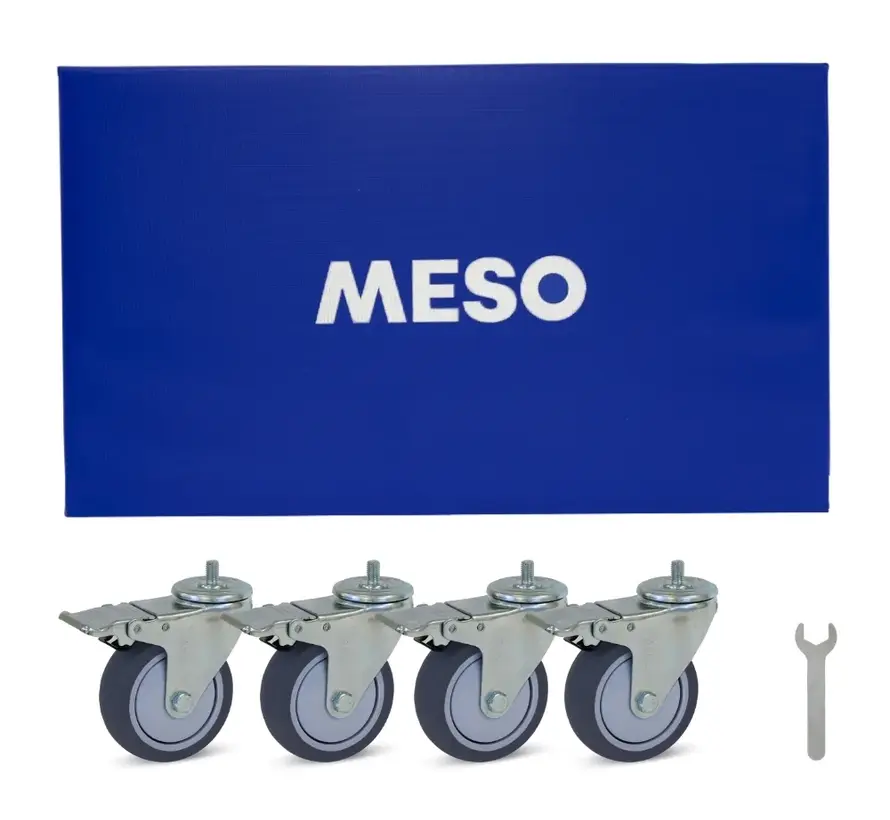 Furniture roller 4x braked- TPR wheel - 600mm x 350mm - 350kg