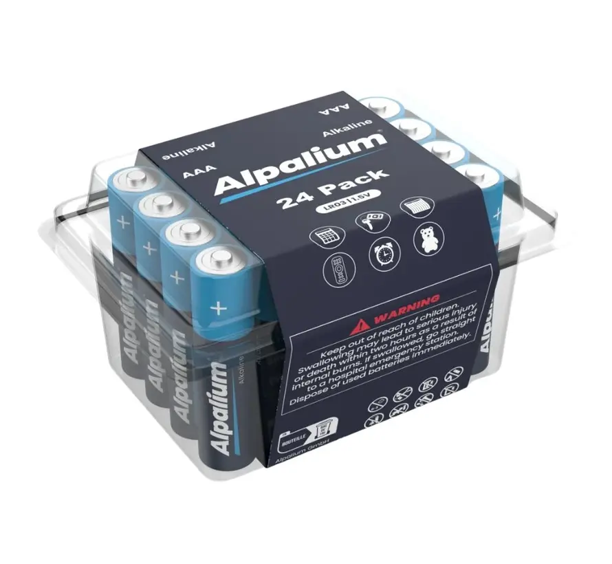 Alkaline battery AAA - LR03 - 1.5V (24 pieces)