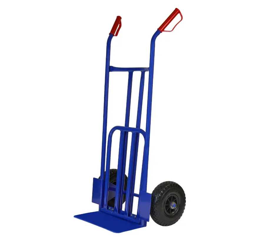 Steekwagen blauw - incl. klep - Max 200 kg - Anti-Lek (PU) Zwart/Zwart