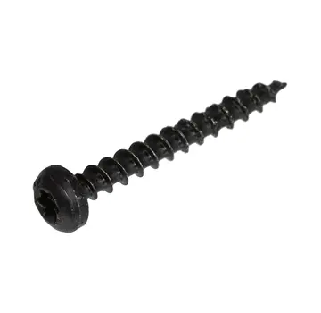 Blackline Blackline - Spanplattenschrauben - Torx 10 Zylinderkopf - 3.5 x 20mm - Vollgewinde - Schwarz (100 Stück)