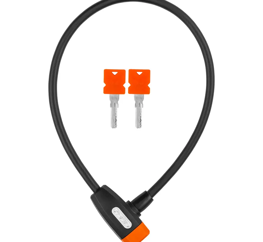 Xolid Kabelschlüsselschloss, Orange Schwarz mit 2 Schlüsseln