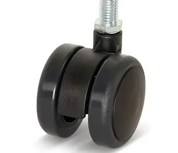 Premium Möbelrolle, 50mm, PU mit Schraubgewinde 10x15mm