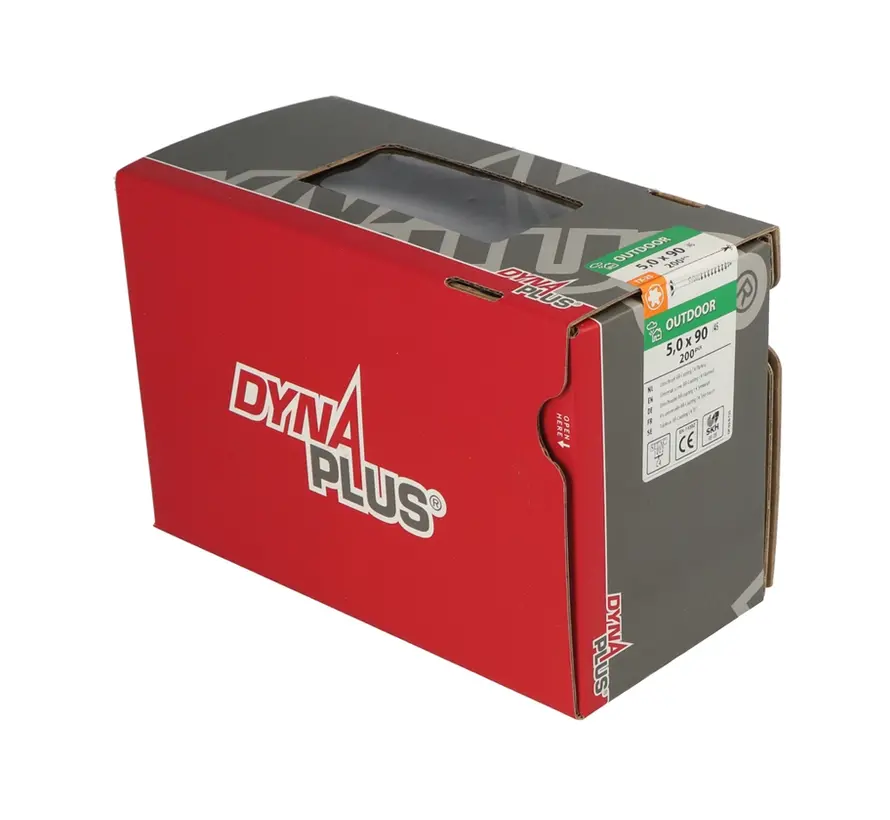 Dynaplus - Uni-Schrauben - Torx 25 Flachkopf - 5 x 90mm - AR-beschichtet - Teilgewinde (200 Stück)