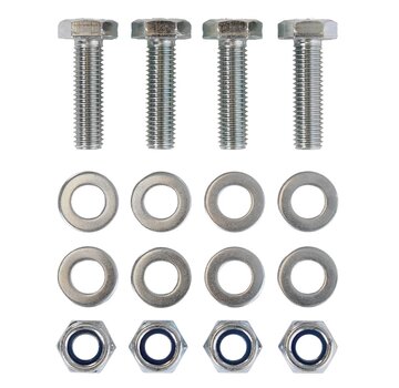 MESO Montagesatz M10 - 4x Sechskantschraube - 4x Mutter - 8x Unterlegscheibe
