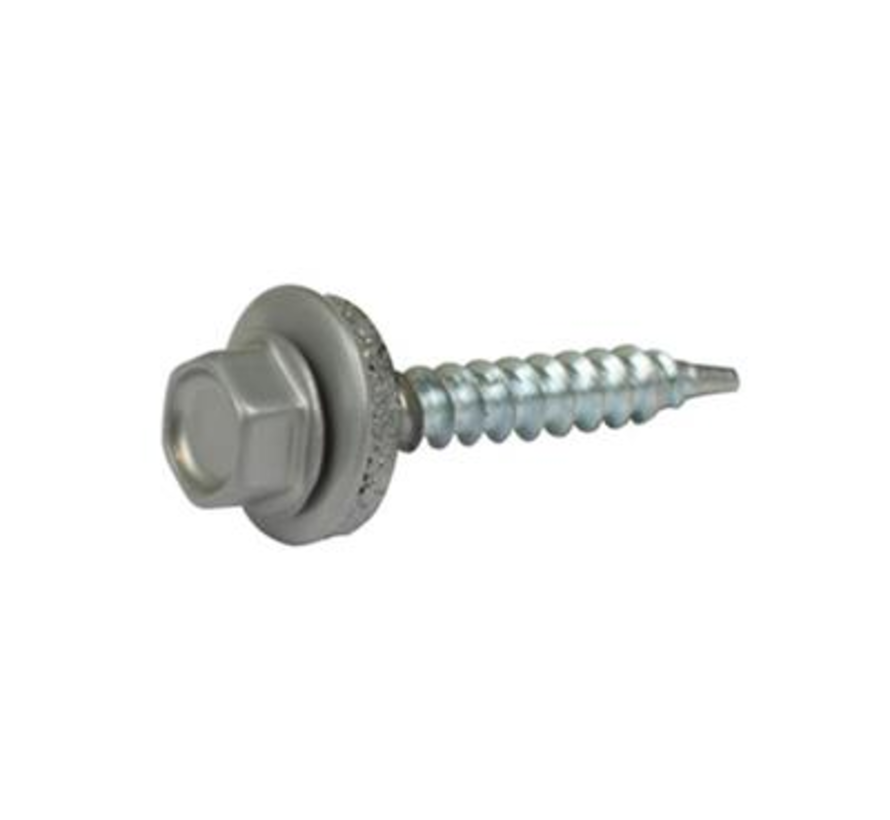 Dach & Fassade - Profilplattenschrauben - 4.8 x 35mm - Verzinkt - Goldgewinde - Anthrazit (200 Stück)