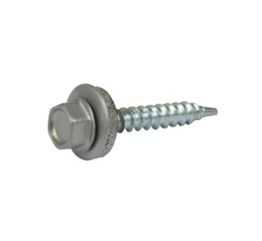 Dach & Fassade - Profilplattenschrauben - 4,9 x 35mm - Verzinkt - Goldgewinde - Anthrazit (50 Stück)