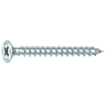 Heco Topix-Plus Schrauben - Pozidrive Flachkopfsenker - 6x 80mm - Vollgewinde (100 Stück)