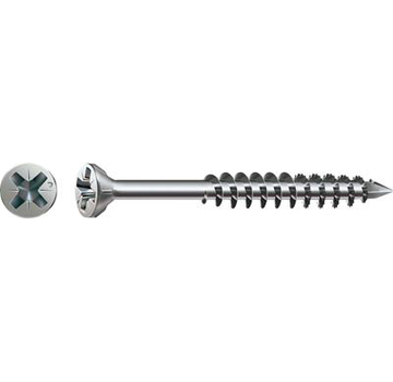 Spax - Verglasungsleistenschrauben - Pozidrive 2 Flachsenkkopf - 3,5 x 40mm - Untergewinde - Edelstahl A2 (200 Stück)