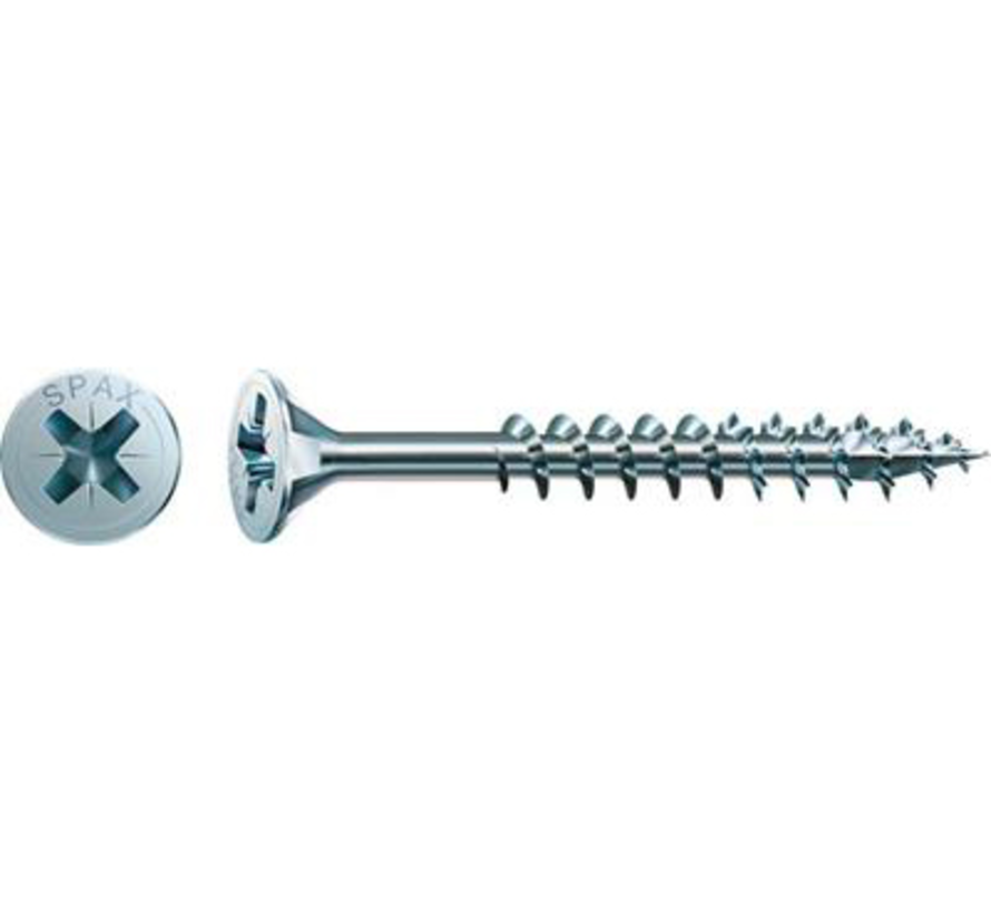 Spax - Spanplattenschrauben - Pozidrive 2 Flachkopf - 4 x 30mm - Teilgewinde - WIROX (1.000 Stück)
