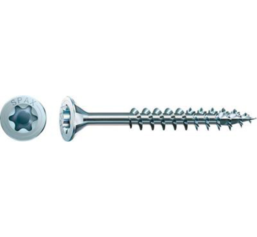 Spax - Spanplattenschrauben - Torx 10 Flachkopf - 3 x 12mm - Vollgewinde - WIROX (200 Stück)