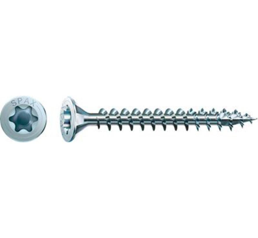 Spax - Spanplattenschrauben - Torx 10 Flachkopf - 3 x 25mm - Vollgewinde - WIROX (200 Stück)
