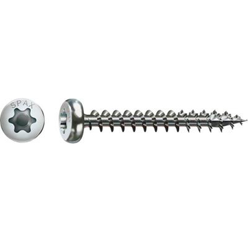 Spax - Spanplattenschrauben - Torx 20 Zylindrischer Kopf - 5.0 x 30mm - Vollgewinde - Edelstahl (200 Stück)