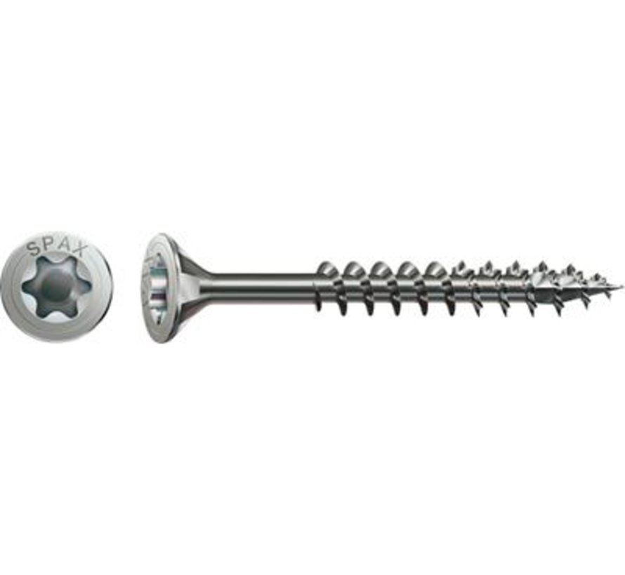 Spax - Spanplattenschrauben - Torx 20 Flachkopf - 4 x 40mm - Teilgewinde - Edelstahl (200 Stück)