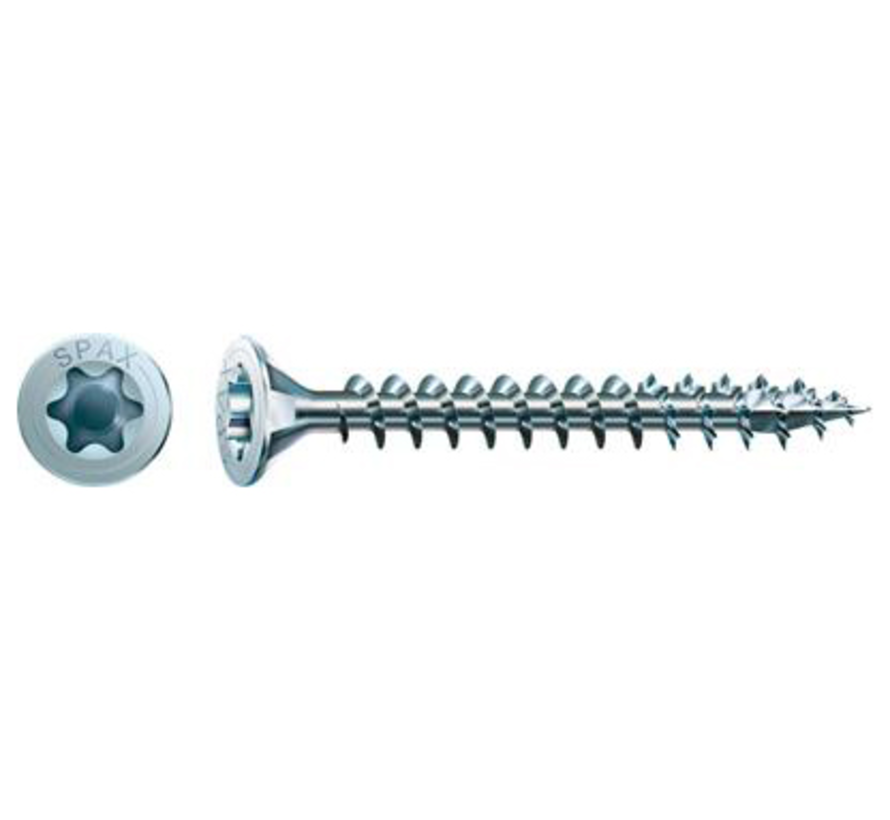 Spax - Spanplattenschrauben - Torx 20 Flachkopf - 5 x 80mm - Vollgewinde - WIROX (100 Stück)