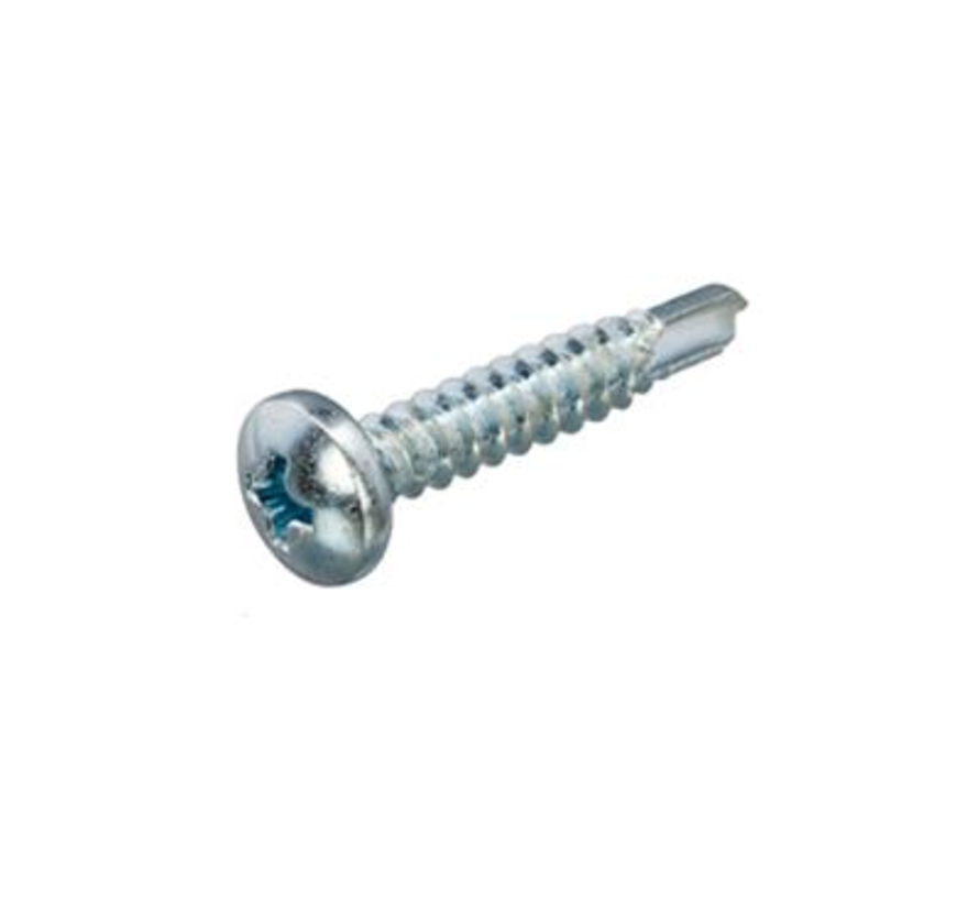 Selbstbohrende Blechschrauben - Phillips 2 Zylinderkopf - 3.5 x 25mm - Vollgewinde - Verzinkt (200 Stück)
