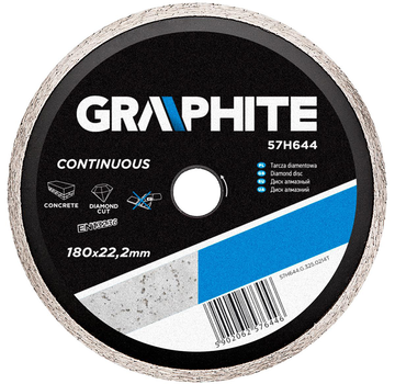 GRAPHITE Graphite - Kontinuierlich - Diamantscheibe - 180x22.2x6.0x2.5mm