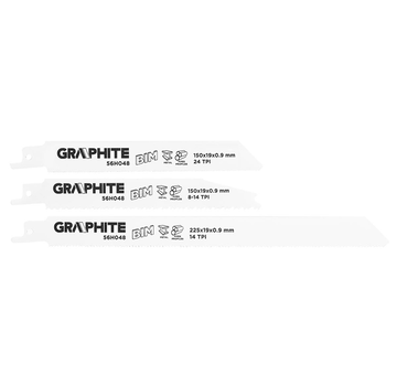 GRAPHITE Graphite - Stichsägeblattsatz - Für Holz/Metall (3 Stück)