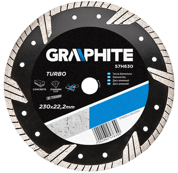 GRAPHITE Graphite - Turbo - Diamantscheibe - 230x22.2x6.0x3.1mm