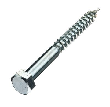 Holzgewindebolzen - DIN571 Sechskant - M6 x 20mm - Verzinkt (200 Stück)