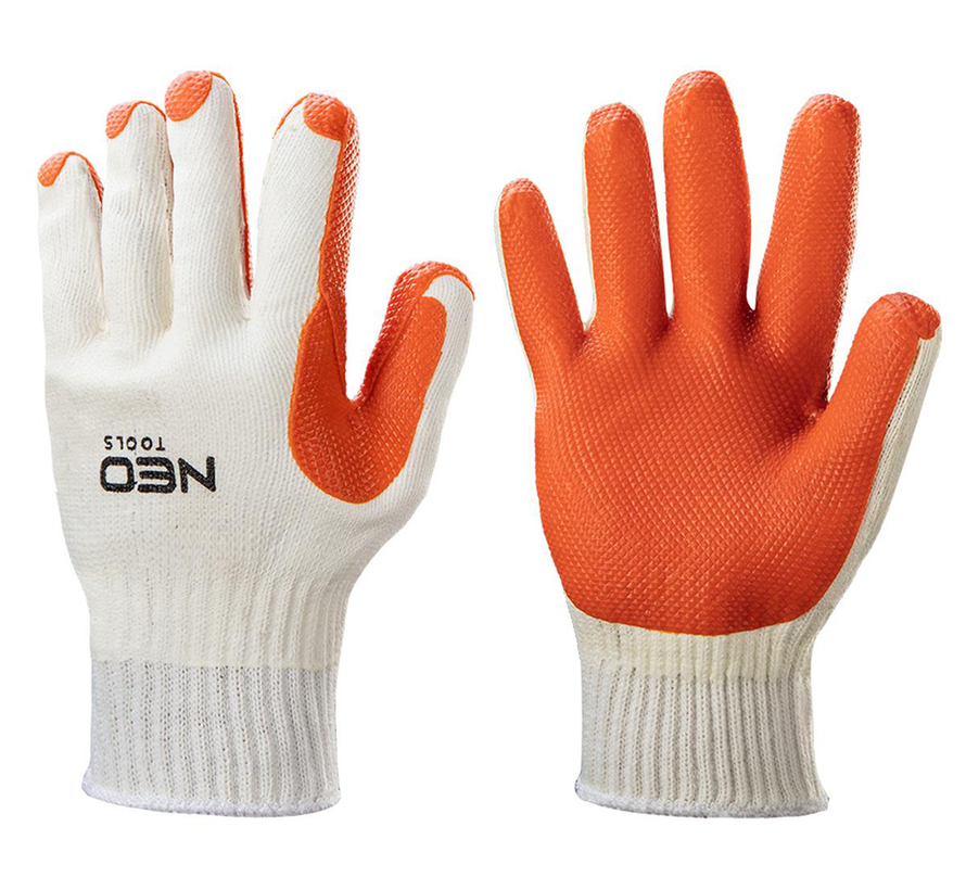 Neo - Pflastersteine Handschuhe - Polyester - Orange/Weiß - M10