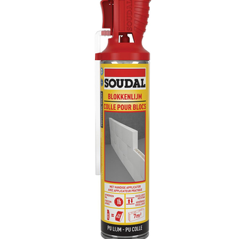 Soudal Soudal - Blockkleber Genius - Schnell trocknender Polyurethan-Klebstoff PU-Schaum - 600ml