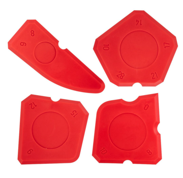 Topex - Kitt-Bügelset Silikon - Rot - 4-tlg.