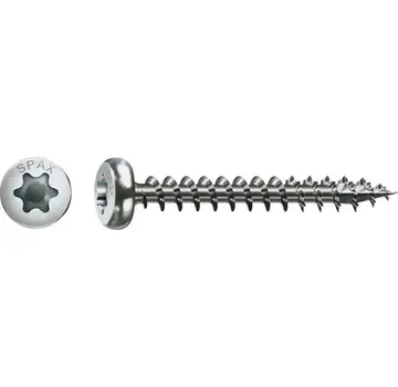 Spax - Spanplattenschrauben - Torx 20 Zylindrischer Kopf - 4.5 x 45mm - Vollgewinde - WIROX (200 Stück)