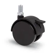 MESO Möbelrolle mit Kappe 40mm Nylon doppelter harter Bolzen M8 gebremst