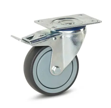 MESO Gerätelenkrolle gebremst mit Deckplatte - 100mm - 110kg