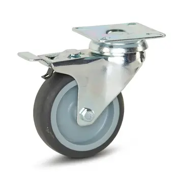 MESO Möbel-Lenkrolle gebremst mit Kopfplatte - 75mm - 60kg