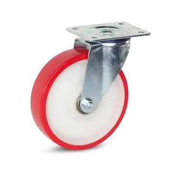 MESO PU-Lenkrolle mit Kopfplatte - 200mm - 400kg