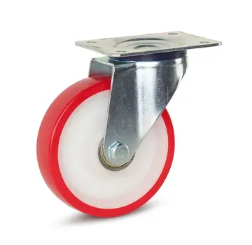 MESO PU-Lenkrolle mit Oberplatte - 160mm - 330kg