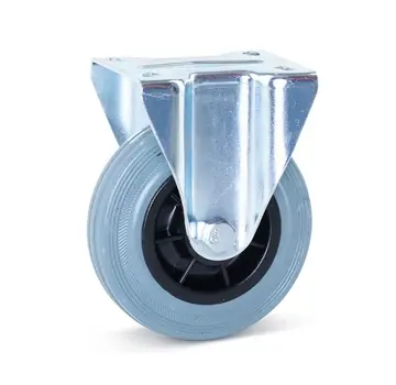 MESO Grau Gummi-Bockrolle 125 mm - 120 kg - Streifenfrei