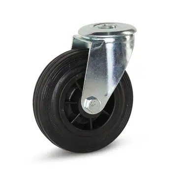 MESO Gummi-Lenkrolle 125mm mit Mittelloch - 120kg