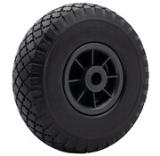 MESO Trolley-Rad / Bolder Wagenrad 3.00-4 - Auslaufsicher (PU) Schwarz/Schwarz, Kapazität 125kg -