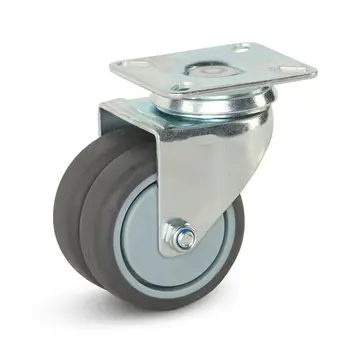 MESO Doppellenkrolle mit Oberplatte - 75mm - 150kg