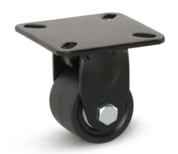 MESO Schwarze Schwerlast-Starrlaufrolle aus Nylon - 50 mm - 300 kg