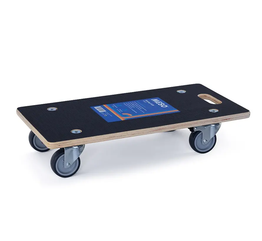 MESO Möbelroller - Rechteckig - Gebremst - TPR Gummirad - Max 250kg