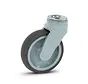 Graue Kunststoff-Lenkrolle mit Bolzenloch - 125mm - 100kg