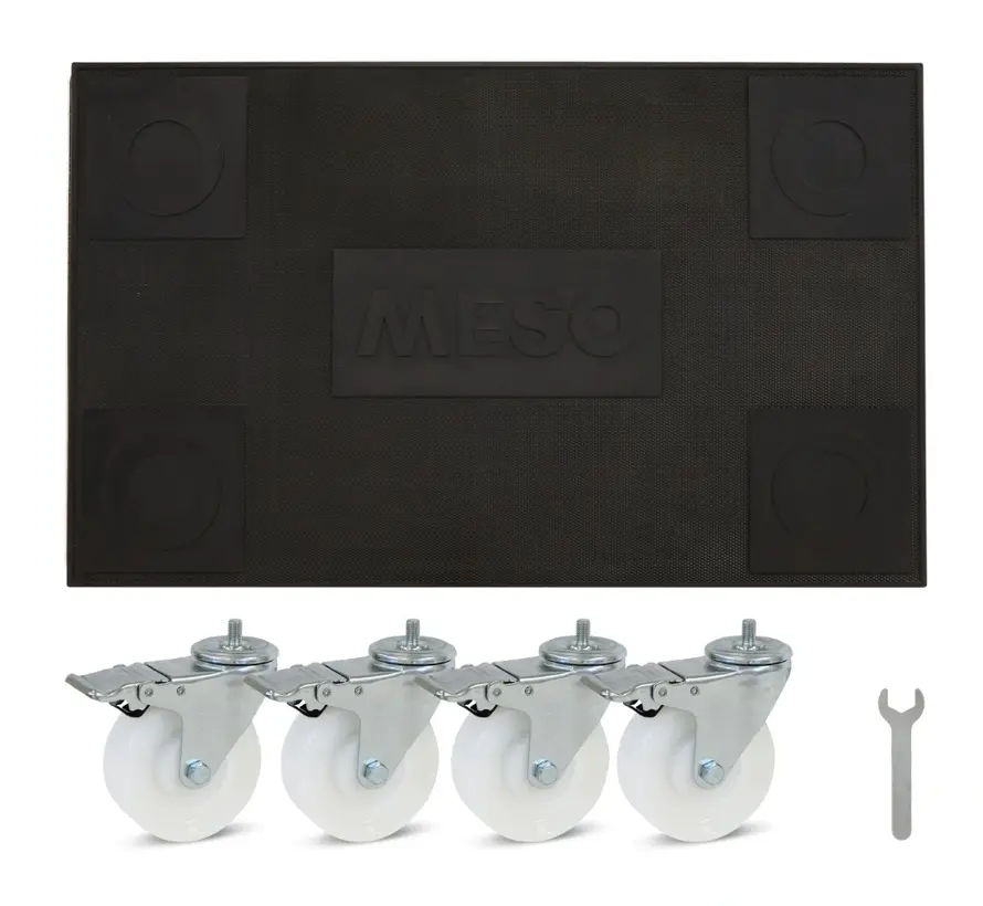 Möbelroller 4 x gebremst - Nylonrad - 580mm x 350mm - 400kg