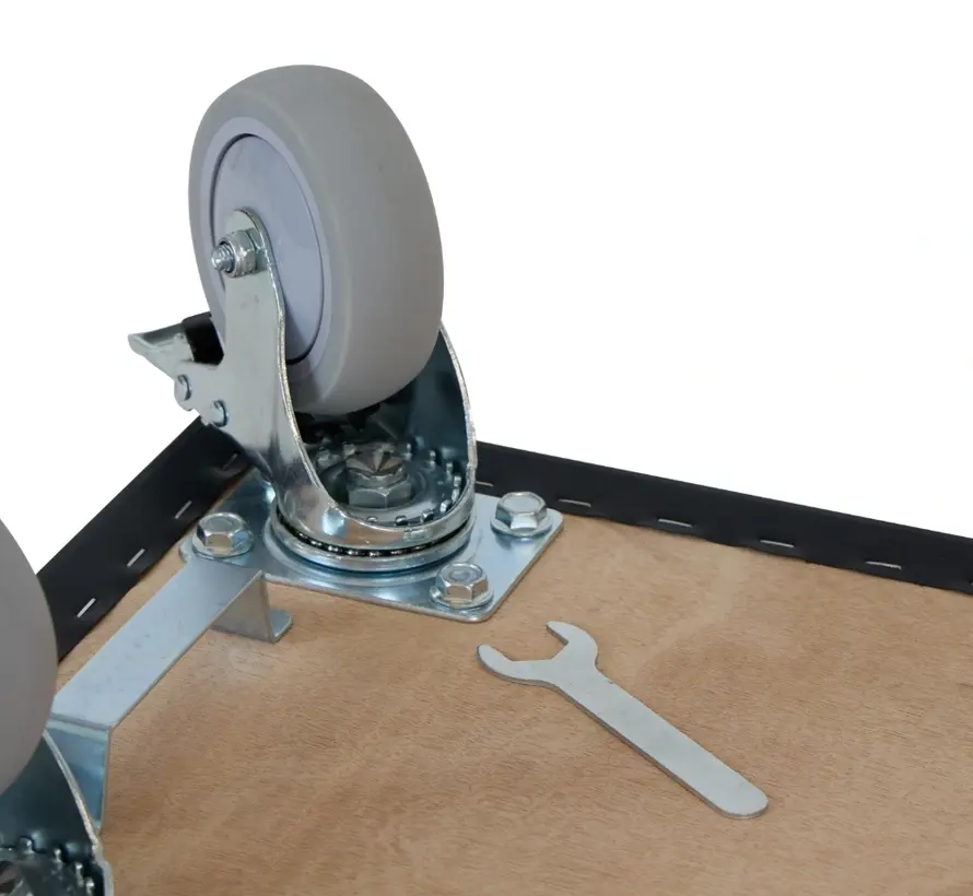 Möbelroller 4 x gebremst - Gummirad - 580mm x 350mm - 350kg