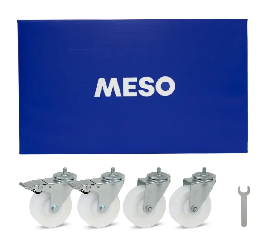 Möbelroller 2 x gebremst - Nylonrad - 600mm x 350mm - 400kg