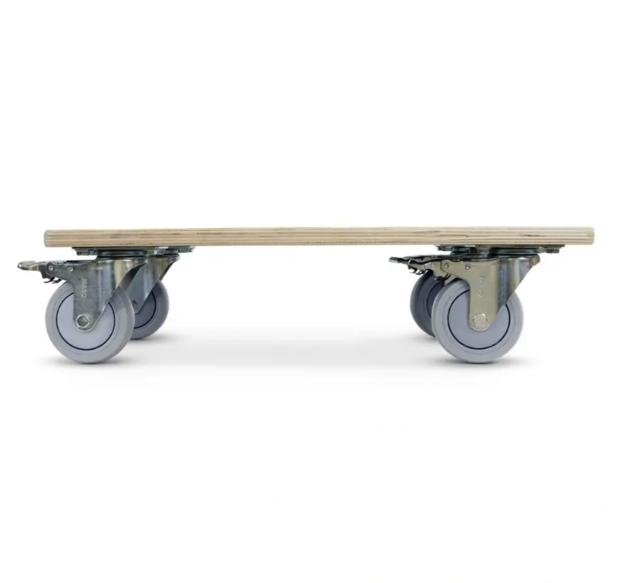 Möbelroller 4 x gebremst - Gummirad - 575mm x 350mm - 350kg