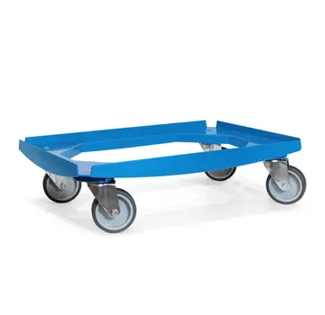 MESO MESO - Fahrgestelle - Rollenplattform ABS - Blau - Ladefläche 600 x 400mm - 4 TPR-Lenkrollen - 100mm - 250kg