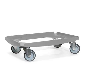 MESO MESO - Fahrgestelle - Rollenplattform ABS - Grau - Ladefläche 600 x 400mm - 4 TPR-Lenkrollen - 100mm - 250kg