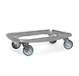 MESO - Fahrgestelle - Rollenplattform ABS - Grau - Ladefläche 600 x 400mm - 4 TPR-Lenkrollen - 100mm - 250kg