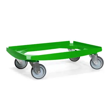 MESO MESO - Fahrgestelle - Rollenplattform ABS - Grün - Ladefläche 600 x 400mm - 4 TPR-Lenkrollen - 100mm - 250kg