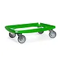 MESO - Fahrgestelle - Rollenplattform ABS - Grün - Ladefläche 600 x 400mm - 4 TPR-Lenkrollen - 100mm - 250kg